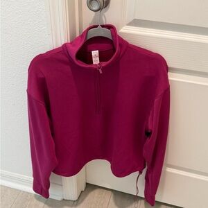 Yogalicious Magenta Half-Zip Sweatshirt